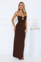 After Dark Edit Maxi Dress Brown