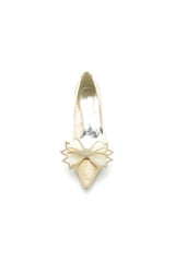 Elegant Pointed Toe Lace Mesh Hollow Out High Heels with Bow