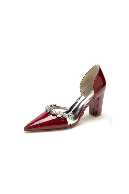 Ivory High Heels with Crystal Bow Embellishment