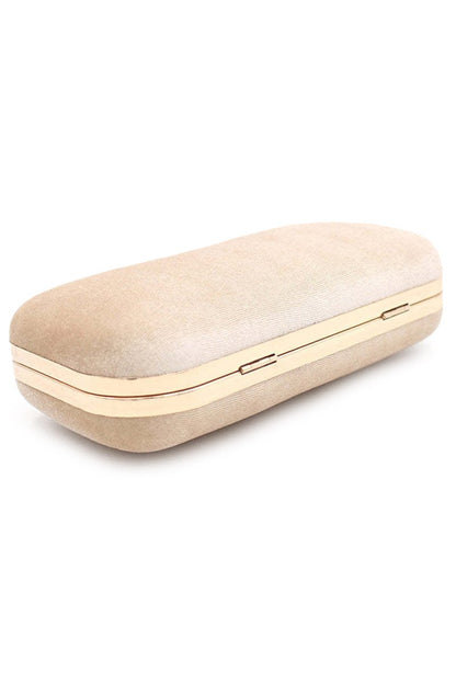 Eye-Catching Imitation Velvet Chain Clutch Bag