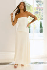 Daydream Darling Strapless Maxi Dress Yellow