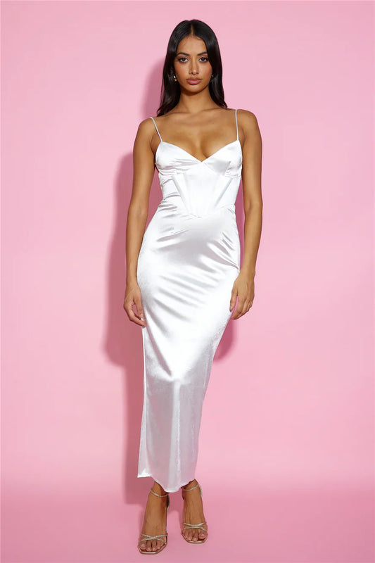 Obsessing Me Maxi Dress White