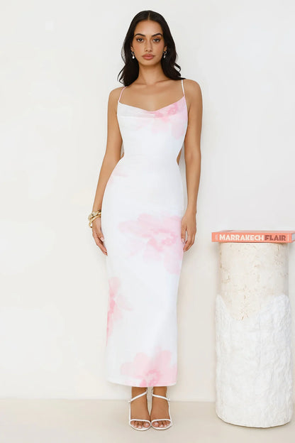 Unbothered Beauty Mesh Maxi Dress White