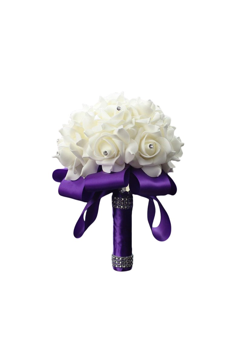 Foam Artificial Roses Wedding Flower Bouquets