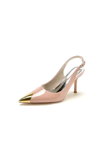 Glitter Crystal Slingback Wedding Heels – Pointed Toe Stiletto Bridal Shoes