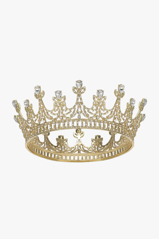 Gold Crystal Rheinstone Queen Crowns
