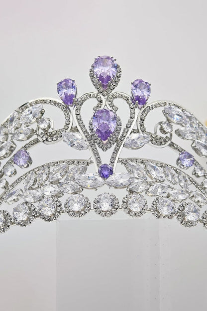 Gold Cubic Zirconia Bridal Tiara