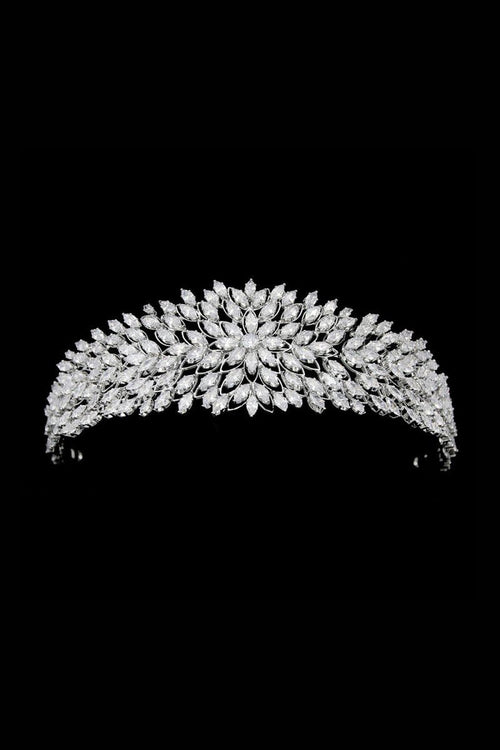 Gold Hair Pieces Crystal Crowns