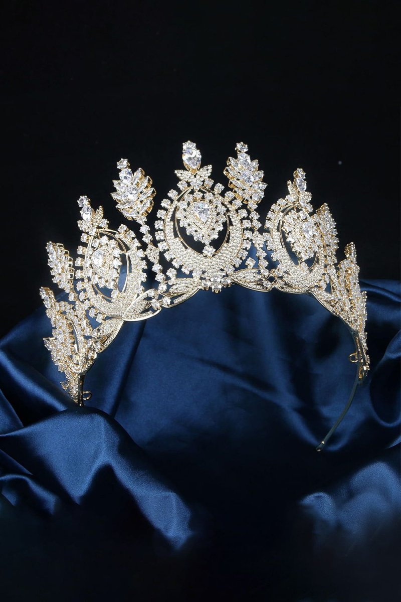 Gold Large Cubic Zirconia Crowns