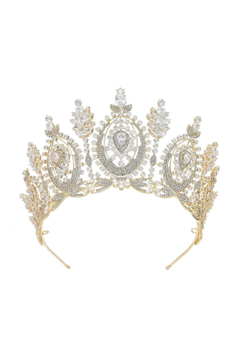 Gold Large Cubic Zirconia Crowns