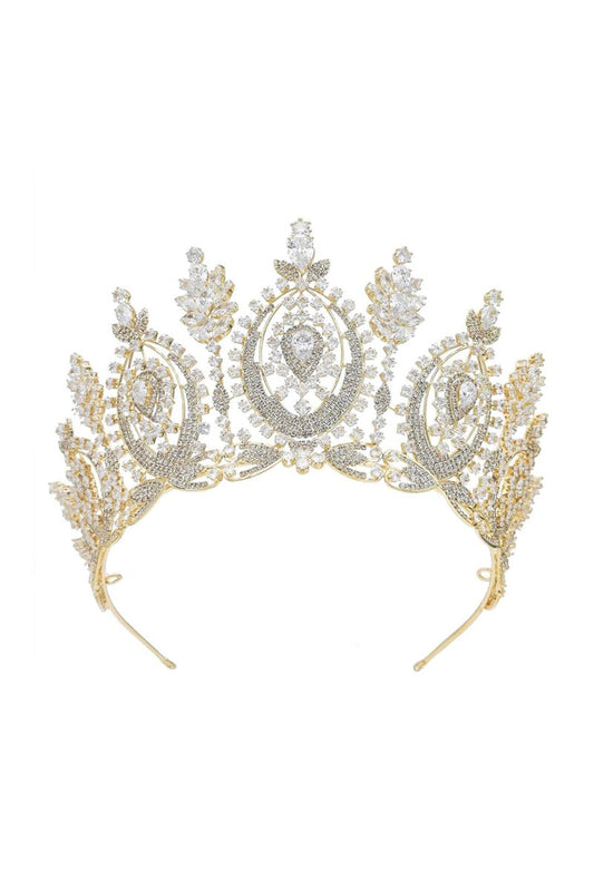 Gold Large Cubic Zirconia Crowns