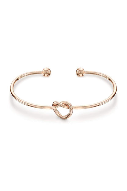 Gold Love Knot Open Bracelet