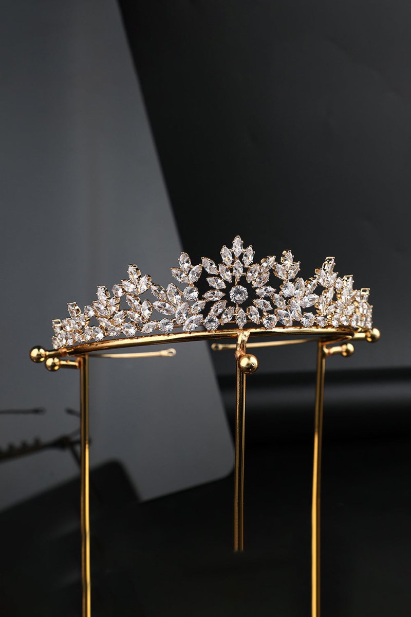 Gold Zirconia Queen Crown