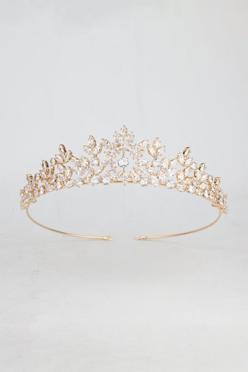 Gold Zirconia Queen Crown