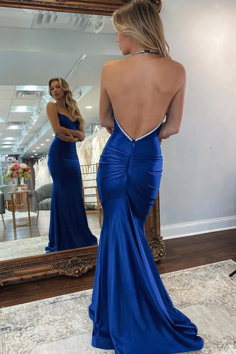 Gorgeous Trumpet Hunter Green Long Formal Dress