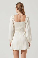 Halter A-Line Long Sleeve Graduation Dress