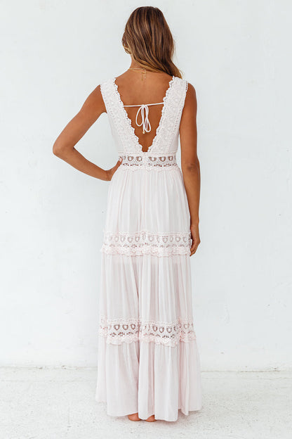 Playing Games Maxi Dress Pink