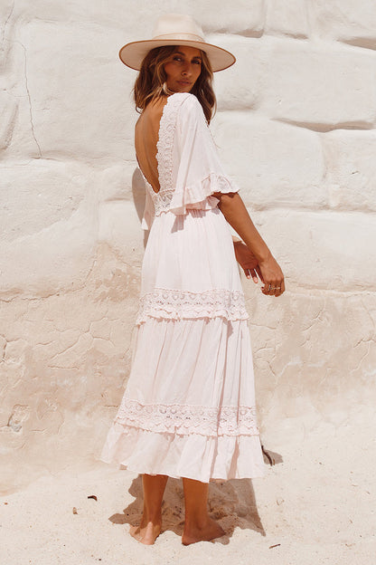 Cowboy Midi Dress Pink
