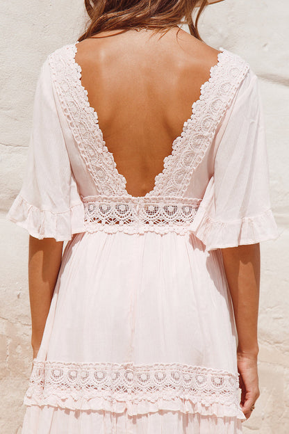 Cowboy Midi Dress Pink