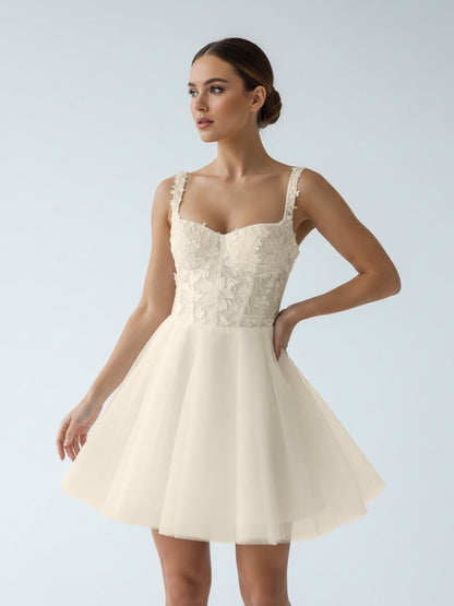 Elegant A-Line Sweetheart Wedding Dress With Lace