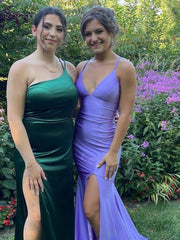 Kenny | Lilac Straps Sheath Mermaid Prom Dress with Lace-up Back