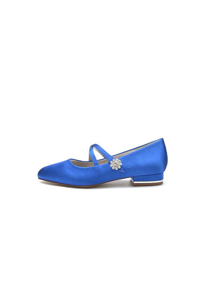 Flats with Rhinestone Buckle Party