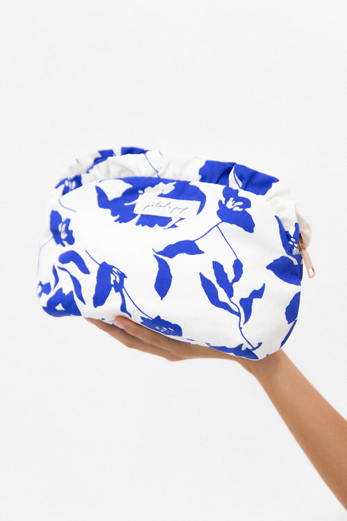 Floral Zip Pouch - Blue Floral