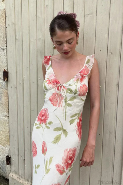 Romantic Floral Cami Maxi Dress