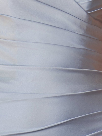 Dusty Blue - Bodycon Satin Off the Shoulder Homecoming Dresses with Beads