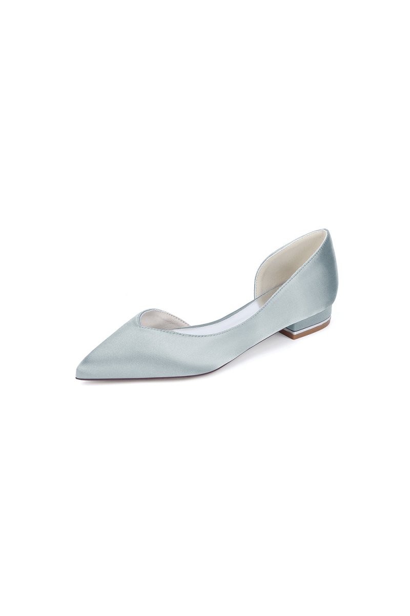 Ivory Flat Shoes with a Sleek Design