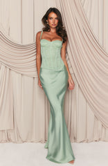 Forever Starts Now Maxi Skirt Sage